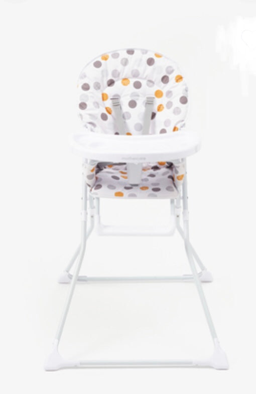 Highchairs- Foldable with removable tray.