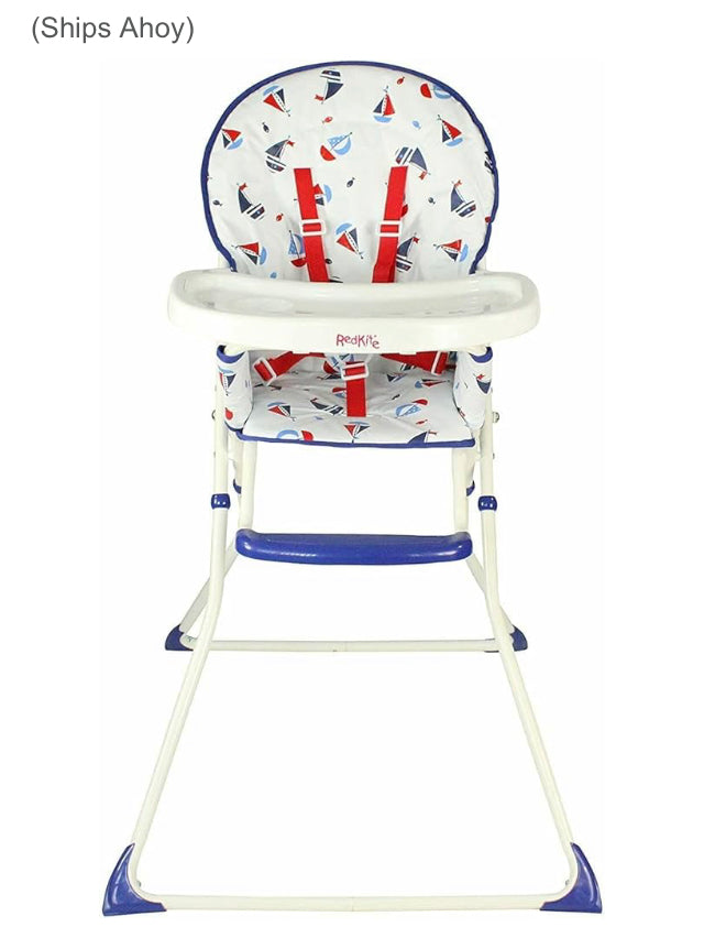 Highchairs- Foldable with removable tray.