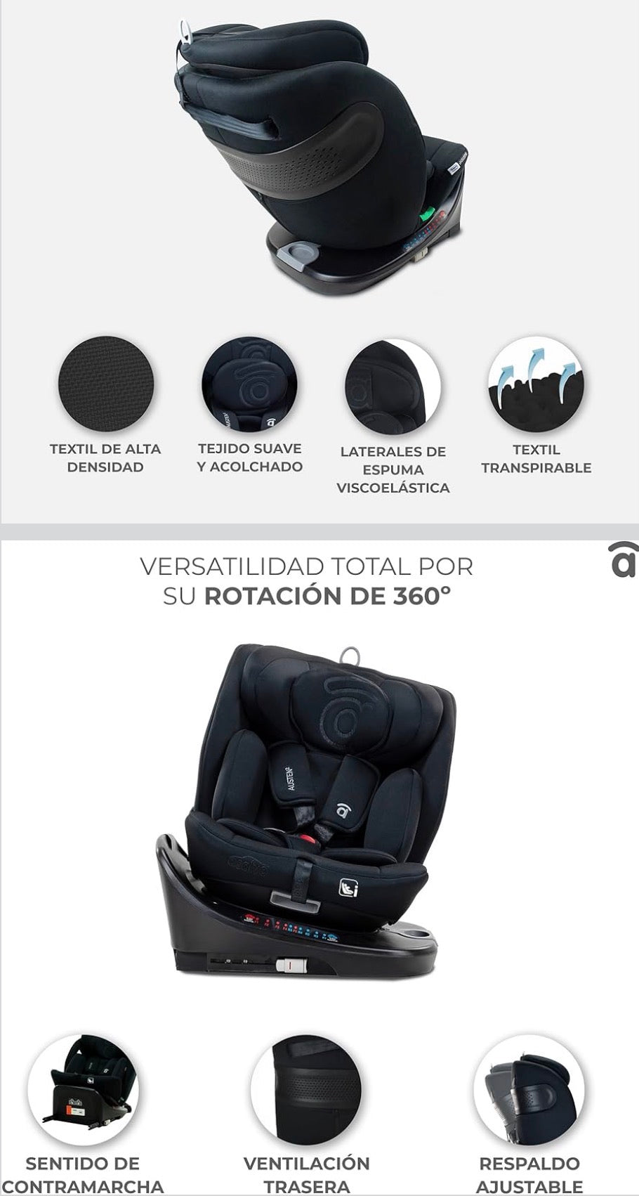 Car seat - Group 0/1/2/3 Asalvo Austten 2 I-size  (40cm - 150cm) Isofix