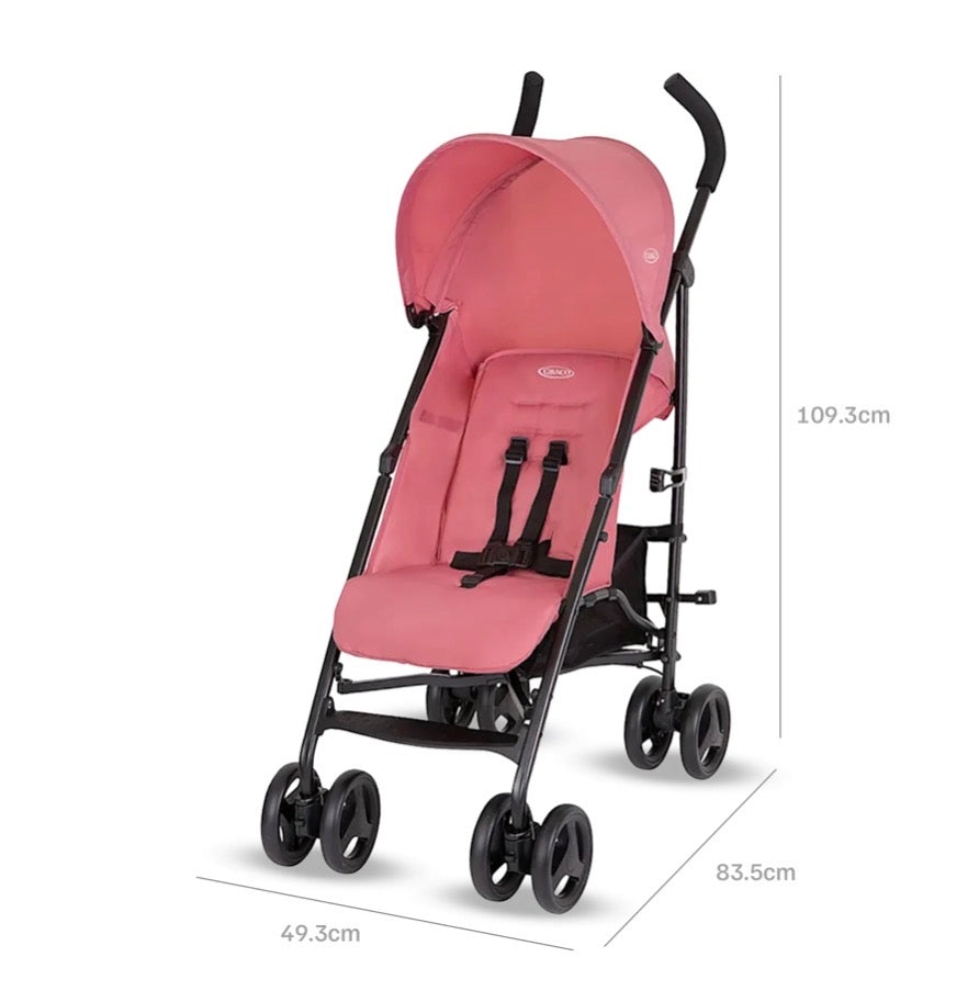 Stroller - Graco / Breaze Lite / Grey or Pink 0m-3yr