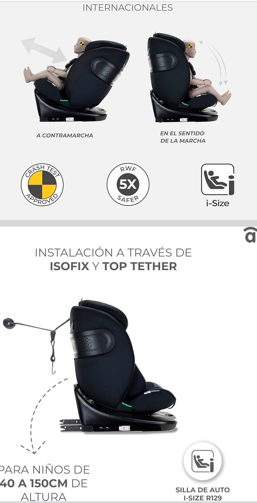 Car seat - Group 0/1/2/3 Asalvo Austten 2 I-size  (40cm - 150cm) Isofix
