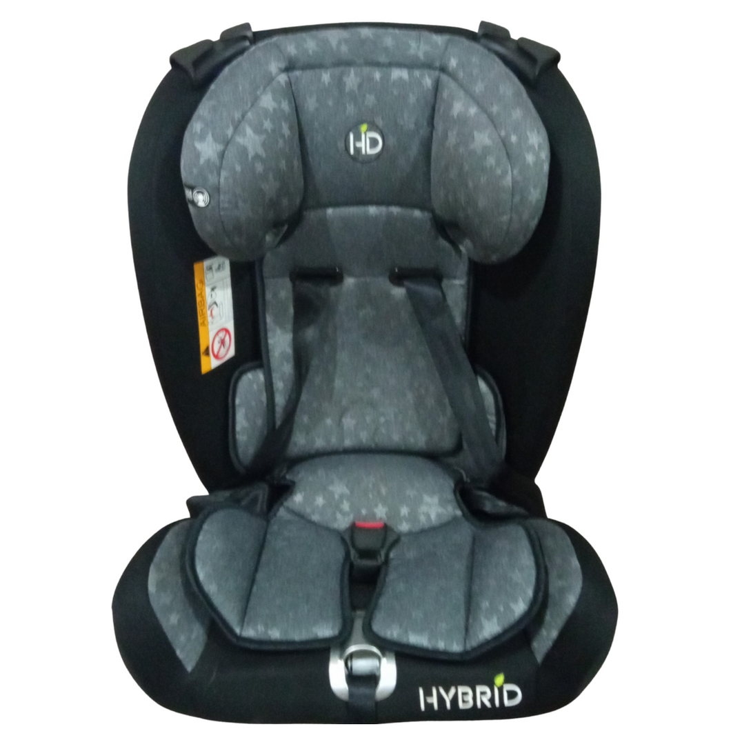 Car Seat - Group 1/2/3 and Group 0+ / Moni Hybrid Premium Grey Stars
